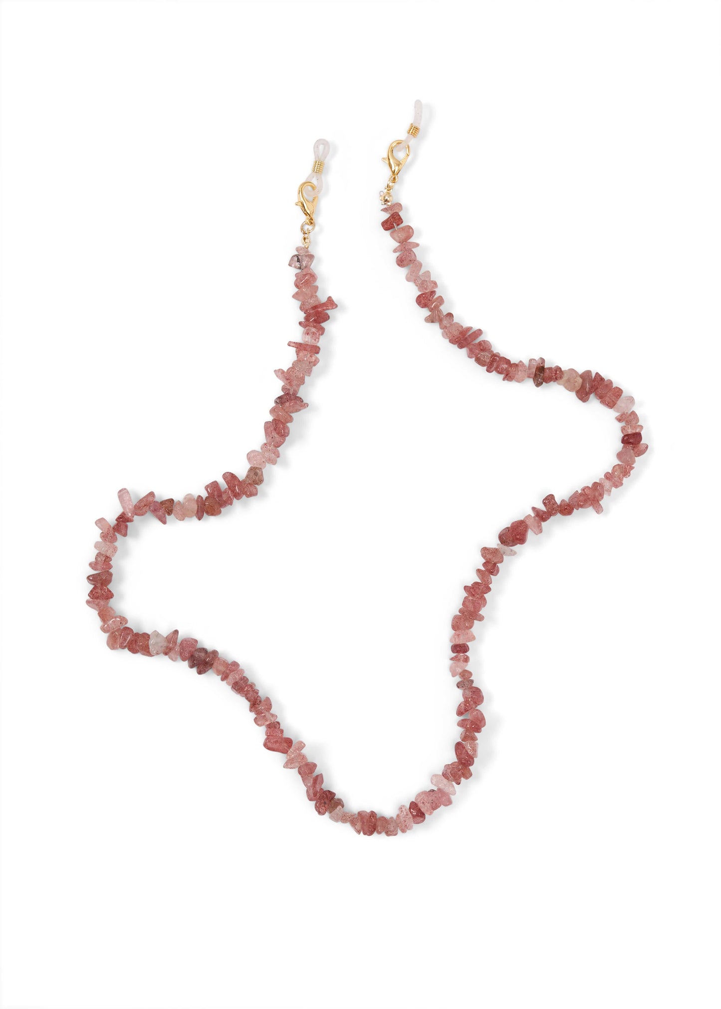 Stenen ketting in roze